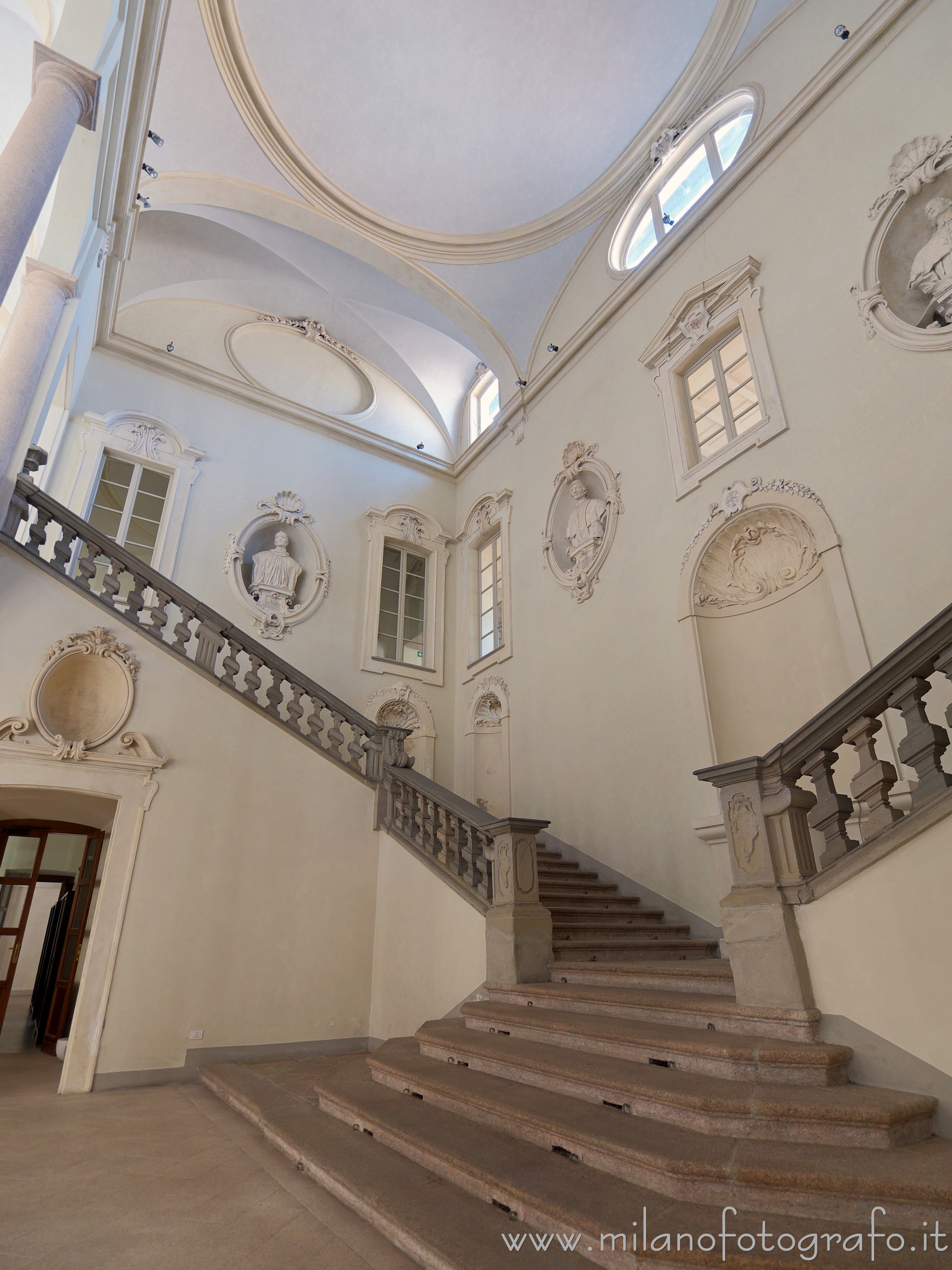 Milan (Italy) - Left wing of the Staircase of honor of the Cloisters of San Simpliciano